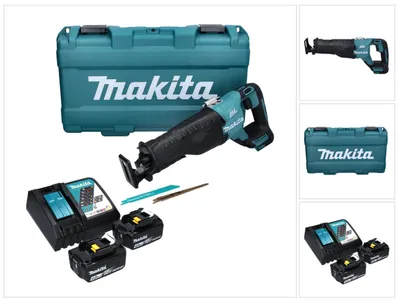 Zdjęcie produktu dla Akumulatorowa pilarka szablasta Makita DJR 187 RMK 18 V bezszczotkowa + 2x akumulator 4,0 Ah + ładowarka + walizka