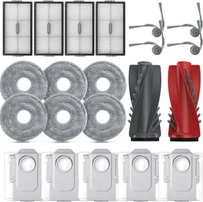 Produktbild von Zubehör für roborock Saros 10R/ Saros 20 Staubsauger, 1 Hauptbürsten, 4 HEPA-Filter, 6 Wischpads, 5 Staubbeutel, 4 Seitenbürsten,Ersatzteil