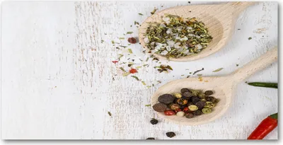Produktbild von Tulup Glas-Bild -140x70- Wandkunst Dekorative Wand für Küche & Wohnzimmer - Essen & Getränke - Gemüse Gewürze - Beige
