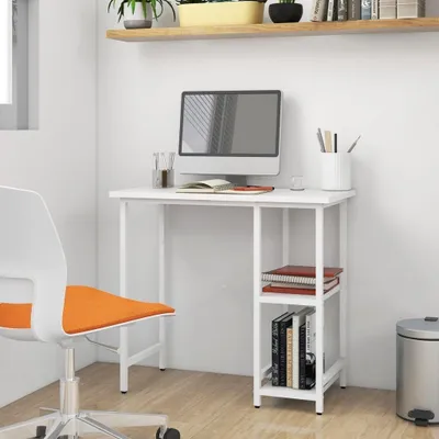 Produktbild von Computertisch für das Büro, Weiß, 80 x 40 x 72 cm, aus MDF und Metall