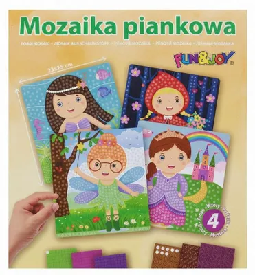 Produktbild von Schaumstoffmosaik 4 Motive Mix girls v2 Fun&Joy