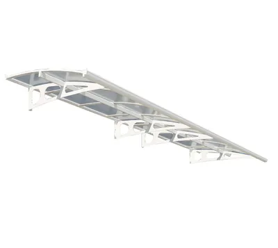 Produktbild von Palram - Canopia Metall Vordach Bordeaux 4460 Acrylglas Weiß 139x447 cm