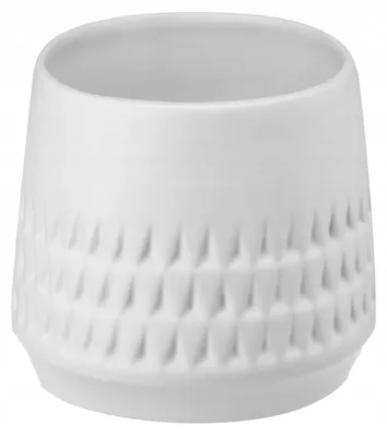 Zdjęcie produktu dla Osłonka ceramiczna IRIS biała 14 cm – dekoracyjna do roślin