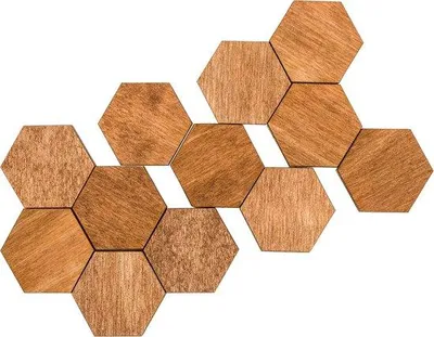 Image de Aimants en bois pour réfrigérateur Famanu – écologiques – 6 pièces – couleur marron