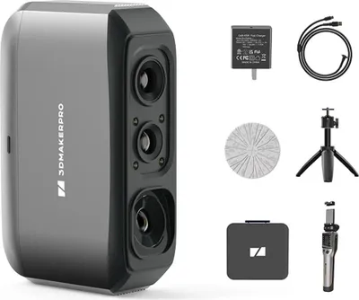 Immagine prodotto di Moose Lite 3D Luxury - Scanner 3D - Precisione 0,05 mm - 10 fps - Telecamera a colori a 24 bit - Tracciamento visivo AI - Sorgente luminosa NIR - Grigio chiaro