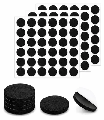 Obrázok produktu pre Samolepiace podložky pod stoličky, priemer 35 mm, hrúbka 5 mm, 36 kusov, vhodné na parkety a laminátové podlahy
