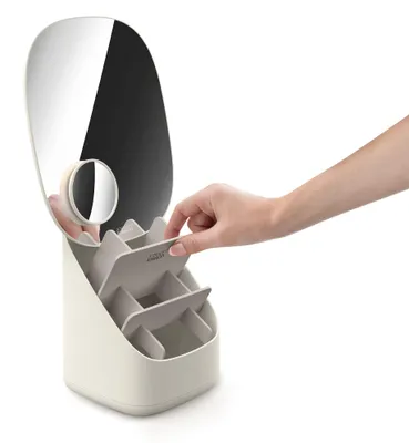 Image de Joseph Joseph Viva Miroir de maquillage avec rangement, beige