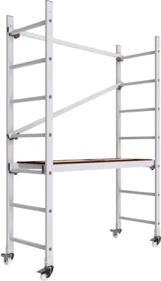 Image de ALTEC AluCombine® 1.0 - 300 | Echafaudage aluminium à échelles | 3m de hauteur de travail | Echafaudage 2 en 1 | 4x roulettes Ø80mm | Directement du fabricant | EN 131 | Echafaudage de travail | Echafaudage de chantier | Echafaudage roulant | Echelle simple