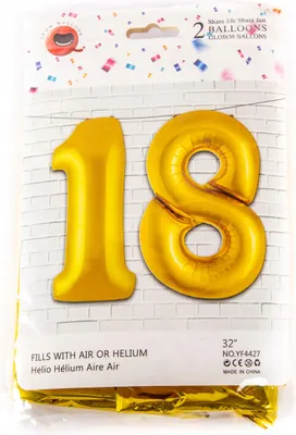 Image de Ballon D'anniversaire 80 Cm Dix-Huit 18 Couleurs Différentes