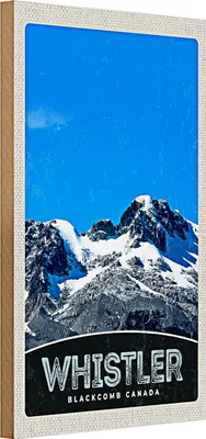 Produktbild von Holzschild Reise 20x30cm Whistler Blackcomb Kanada Schnee