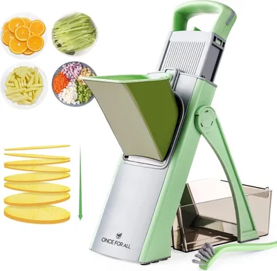 Produktbild von Gemüseschneider, Zerkleinerer, Zwiebelschneider, Kartoffelschneider, verstellbare Dicke, Vegetable Chopper, Gemüse Schneider