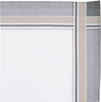 Produktbild von Tiseco Herren Taschentücher Set 3 Stück 42x42 cm 100% Baumwolle Grau Dezentes Design