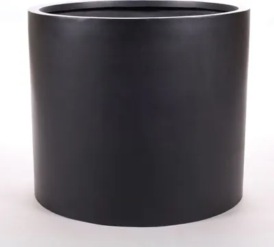 Produktbild von Elegant Einrichten | Pflanzkübel | Fiberglas | zylindrisch | D80xH70cm | schwarz-matt.