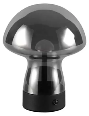 Obrázek produktu pro Stolní lampa LED, černá, kouřové sklo, dotykový stmívač, V 18 cm