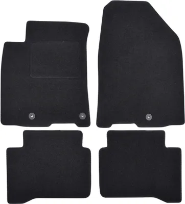 Image de Tapis De Sol Noir Velours Pour Hyundai Ioniq Hybrid 2017-2019 4pcs, Ajustement précis, Base Antidérapante, Renforcée dans la Zone de la Pédale