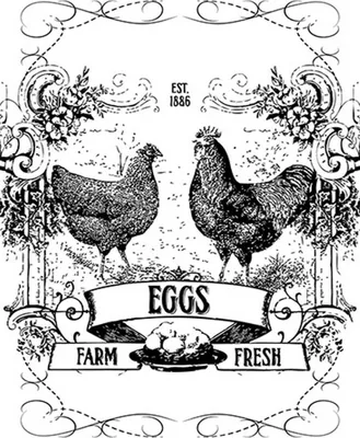 Produktbild von vianmo Holzschild 40x30 cm EGGS farm fresh est. 1886