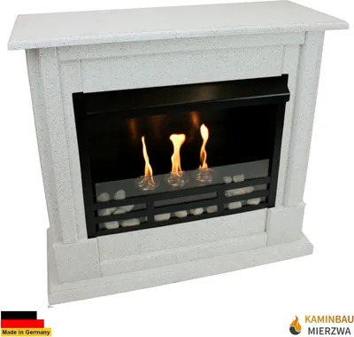 Produktbild von Gelkamin Ethanolkamin Kamin Modell Rafael Premium Royal Granit hell