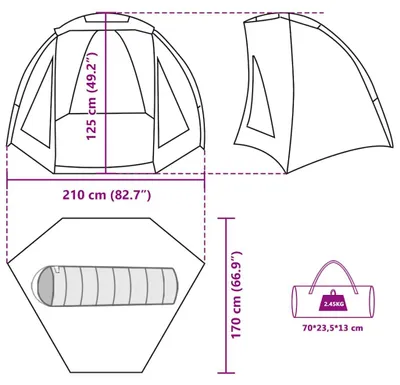 Produktbild von vidaXL Angelzelt Tarnmuster Wasserdicht
