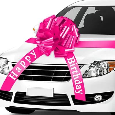 Imagen del producto de Lazo decorativo grande con grandes agujeros, 45 cm, color rosa, para regalos y decoración