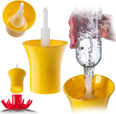 Obrázek produktu pro KADAX myčka na skleněné lahve, myčka na plastové lahve pro rychlé oplachování lahví od vína, piva a džusu, čištění lahví, 23 x 13 cm