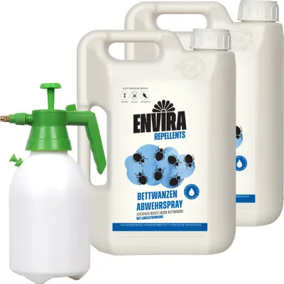 Produktbild von Envira Bettwanzen Abwehrspray im Doppelpack 2x2L mit Drucksprüher