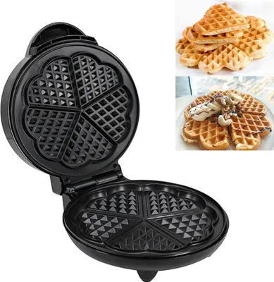 Produktbild von 1000 W Waffeleisen 5 herzfoermige Waffeln Elektrisches Waffeleisen