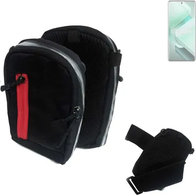 Produktbild von K-S-Trade Outdoor Gürteltasche Holster Umhängetasche kompatibel mit Vivo V40e schwarz Handy Tasche Case travelbag Schutz Hülle Handy Hülle