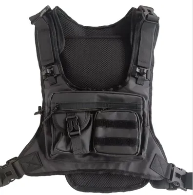 Imagen del producto de INF Chaleco Deportivo para Correr y Ciclismo al Aire Libre - Mochila Multibolsillos Negro