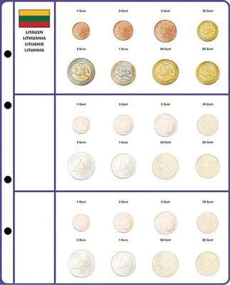 Produktbild von Lindner 8450-42 Vordruckblatt EURO COLLECTION: Kursmünzensätze Litauen