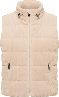 Produktbild von CECIL Strukturmix Cordweste Damen mit Steppung pearl beige