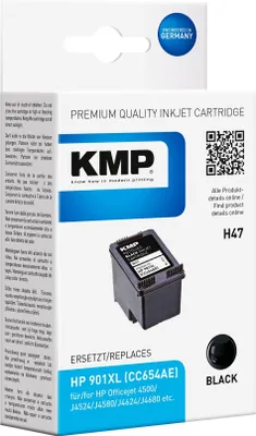 Produktbild von KMP H47 (CC654AE Nr. 901XL) Tinte schwarz