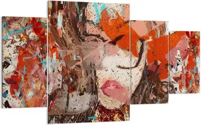Produktbild von Bild auf Leinwand - Leinwandbild - Abstraktion modern - 160x90cm - Wand Bild - Wanddeko - Leinwanddruck - Bilder - Kunstdruck - Wanddekoration - Leinwand bilder - Wandkunst - DL160x90-3464