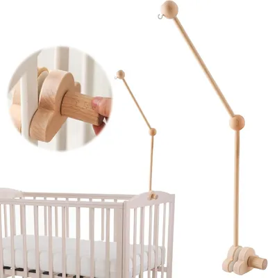 Productafbeelding van Houten mobiele houder voor baby- en kinderbed