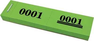 Produktbild von CombiCraft Nummernblock / Doppelnummer Mini in Grün - 1000 Abrisse