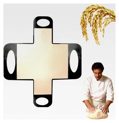 Produktbild von Silikon Backmatte mit 4 Griffen, wiederverwendbare Brotmatte, rechteckige Silikonmatte für Brotformen, Teig und Backöfen