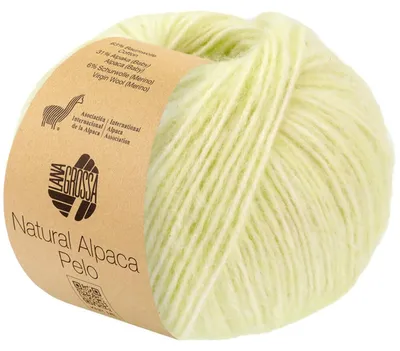 Produktbild von Lana Grossa - Natural Alpaca Pelo 0020 zartgrün meliert