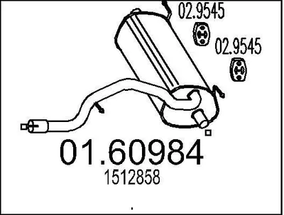 Produktbild von MTS 01.60984 Endschalldämpfer für FORD KUGA I Auspuff