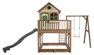 Produktbild von Axi Playhouse Liam 277 x 541 x 291 cm Holz Natur Grün Grau