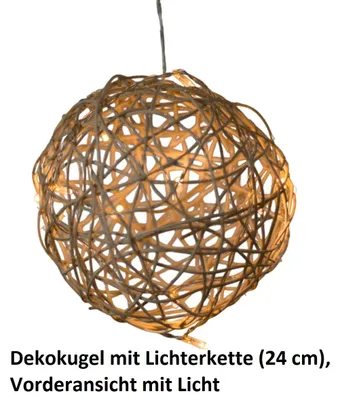 Obrázek produktu pro Dekorativní koule s pohádkovými světýlky (24 cm)