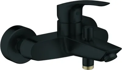 Zdjęcie produktu dla Jednouchwytowa bateria wannowa GROHE Eurosmart do montażu na ścianie, czarny matowy