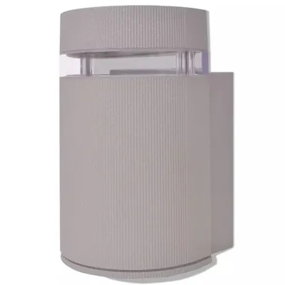 Immagine prodotto di vidaXL Applique semicilindriche da esterno in alluminio grigio