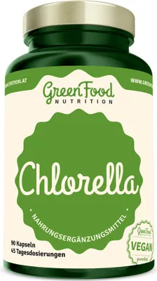 Produktbild von GreenFood Nutrition Chlorella 90 Kapseln