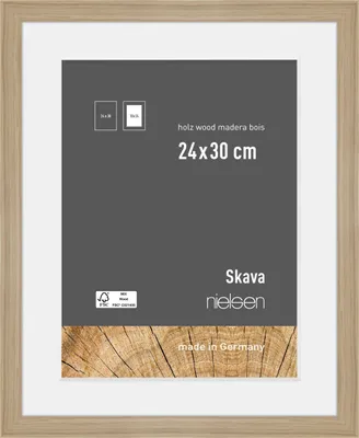Produktbild von nielsen Holz Bilderrahmen Skava Eiche 24,0 x 30,0 cm - mit Passepartout 18x24  cm