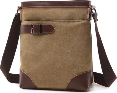 Immagine prodotto di INF Borsa a tracolla in tela da donna, borsa a spalla casual Cachi