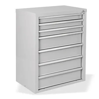 Produktbild von ADB Schubladenschrank TAUROX 7 Schubladen 70 x 90 cm (B x H) Lichtgrau