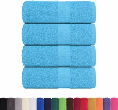 Produktbild von vidaXL Gästetücher FROGN 4 Stk. Türkis 30x50 cm 360 g/m²