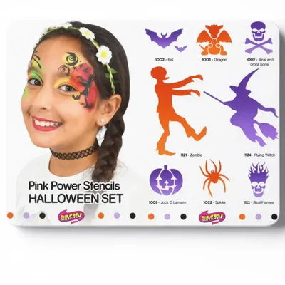 Produktbild von Sillyfarm Halloween-Schminkschablonen-Set