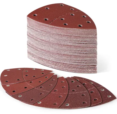 Produktbild von 105 Stück Schleifpapier Dreieckschleifer 105 mm x 152 mm, 11-Loch Deltaschleifer Schleifpapier Set : 15*P40, 15*P60, 15*P80, 15*P120, 15*P180, 15*P240 15*P400 für Delta- & Dreieckschleifer