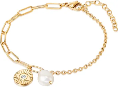 Produktbild von Valero Pearls Armband Edelstahl Preciosa Süßwasser-Zuchtperle 17,0 cm Basislänge + 3,0 cm Verlängerung 50100100