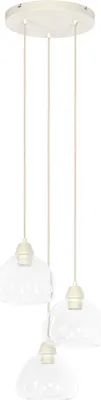 Produktbild von Light & Living - hängeleuchte - Bisho - beige - glas - große esstischlampe - E27 - 2982043